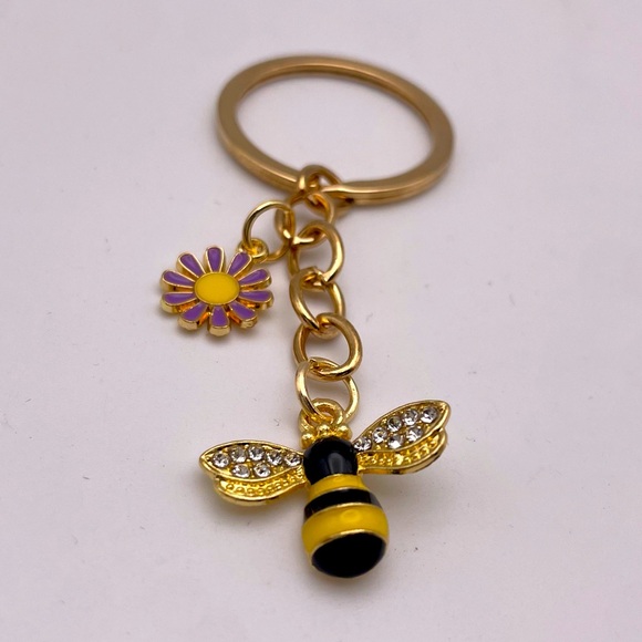 WILDFLOWER HONEY BEE | Bag Charm | Keychain (Brand New!) ✨ - Picture 3 of 6